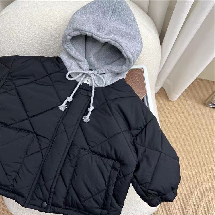 Quilted Hoodie Jacket for Kids | Cozy Cotton with Pockets