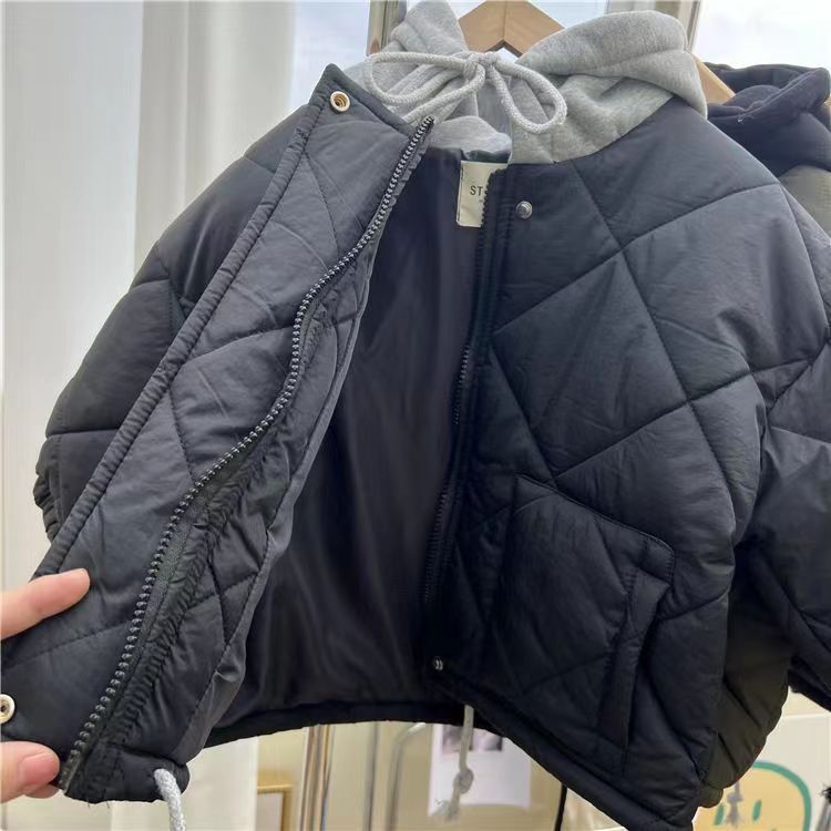 Quilted Hoodie Jacket for Kids | Cozy Cotton with Pockets