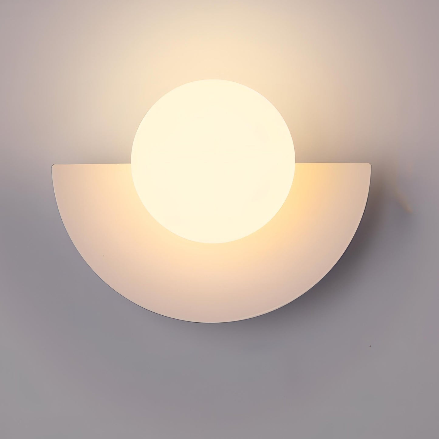 Nordic Minimalist Wall Lamp | Semicircular Design with Soft LED Light