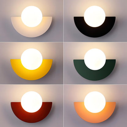 Nordic Minimalist Wall Lamp | Semicircular Design with Soft LED Light