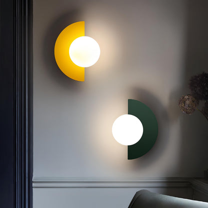 Nordic Minimalist Wall Lamp | Semicircular Design with Soft LED Light