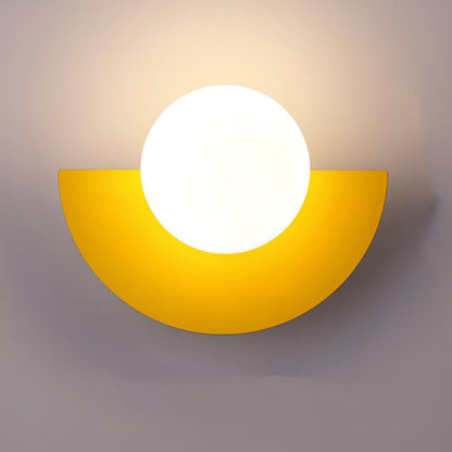 Nordic Minimalist Wall Lamp | Semicircular Design with Soft LED Light