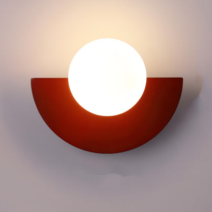 Nordic Minimalist Wall Lamp | Semicircular Design with Soft LED Light