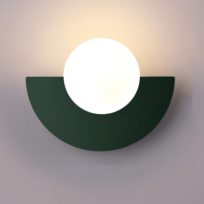 Nordic Minimalist Wall Lamp | Semicircular Design with Soft LED Light