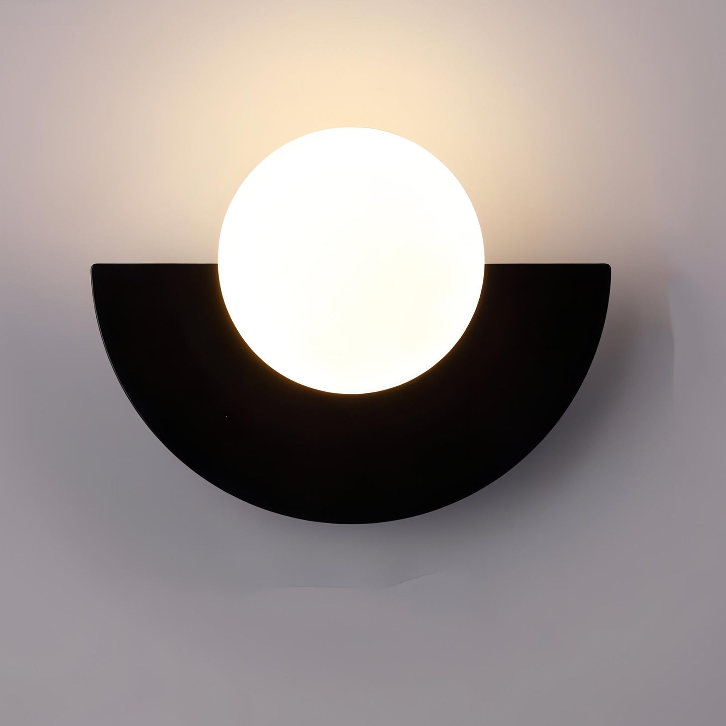 Nordic Minimalist Wall Lamp | Semicircular Design with Soft LED Light