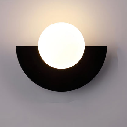 Nordic Minimalist Wall Lamp | Semicircular Design with Soft LED Light