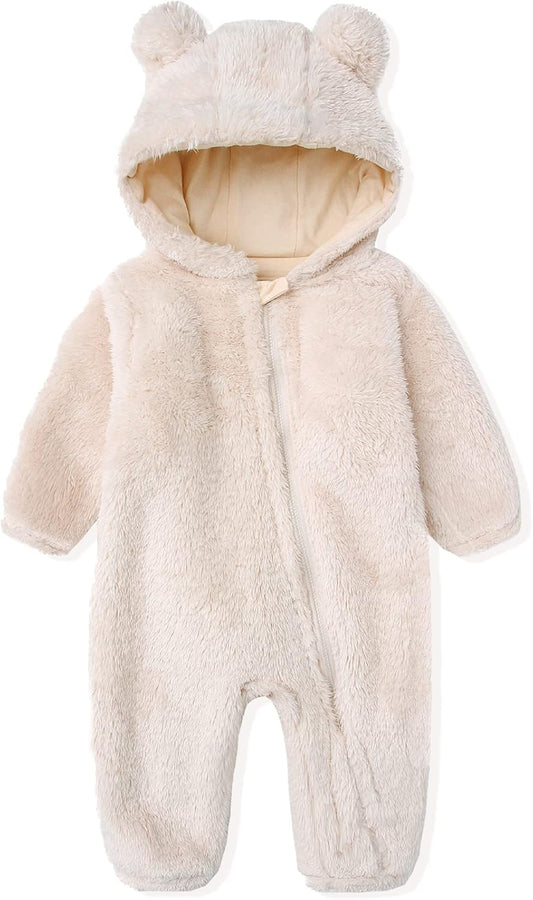 Hooded Fleece Baby Romper | Soft, Warm, Cozy Design
