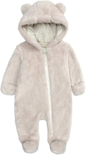 Hooded Fleece Baby Romper | Soft, Warm, Cozy Design