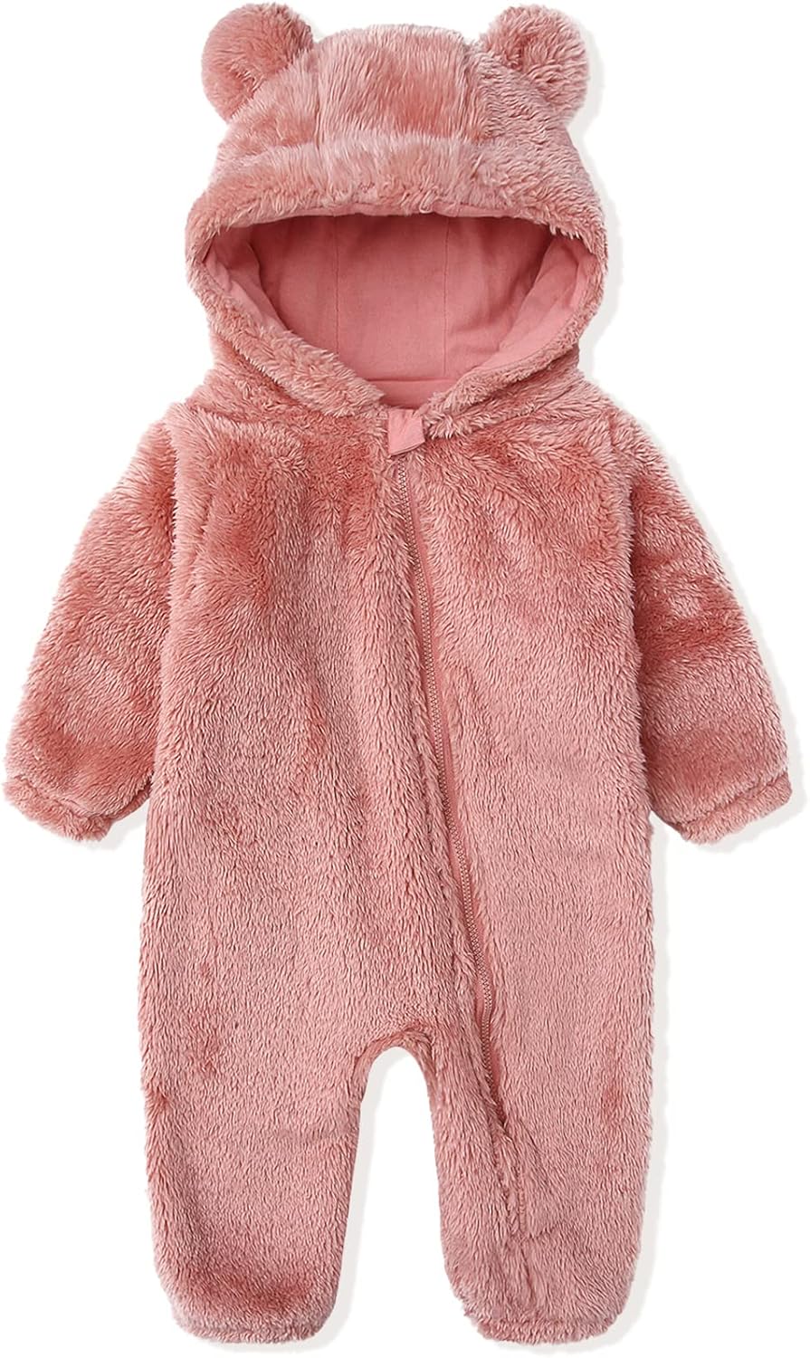 Hooded Fleece Baby Romper | Soft, Warm, Cozy Design