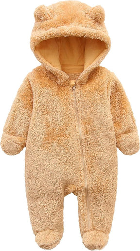 Hooded Fleece Baby Romper | Soft, Warm, Cozy Design