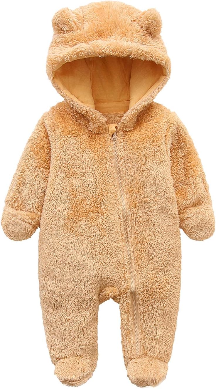 Hooded Fleece Baby Romper | Soft, Warm, Cozy Design
