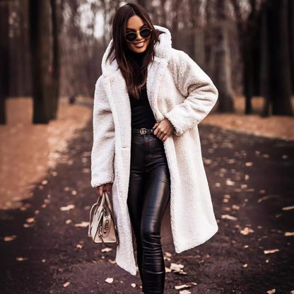 Hooded Wool Winter Coat | Oversized Full-Length Design with Button Closure