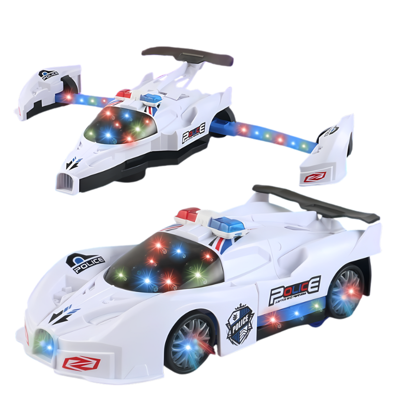 Transforming Electric Police Car | Flashing Lights and Music