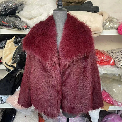 Faux Fur Short Jacket | Lightweight Warm Winter Outerwear