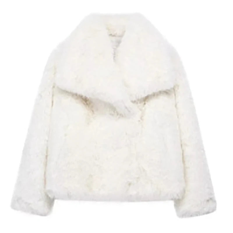 Faux Fur Short Jacket | Lightweight Warm Winter Outerwear