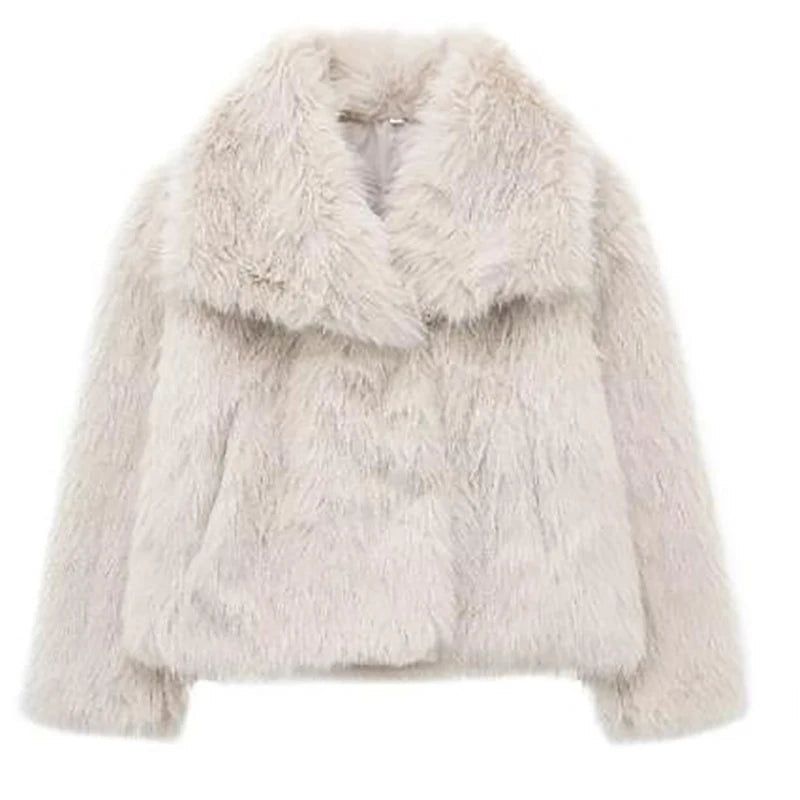 Faux Fur Short Jacket | Lightweight Warm Winter Outerwear