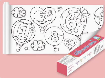 XXL Kids Coloring Page | Self-Adhesive Fun Activity