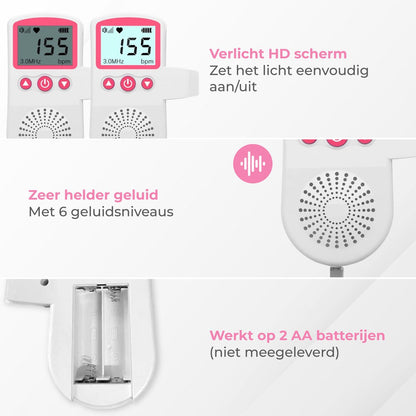Pregnancy Doppler Heart Monitor | LCD Screen for Clear Readings