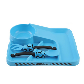 Kids' Construction Dishware Set | Fun Utensils for Healthy Eating