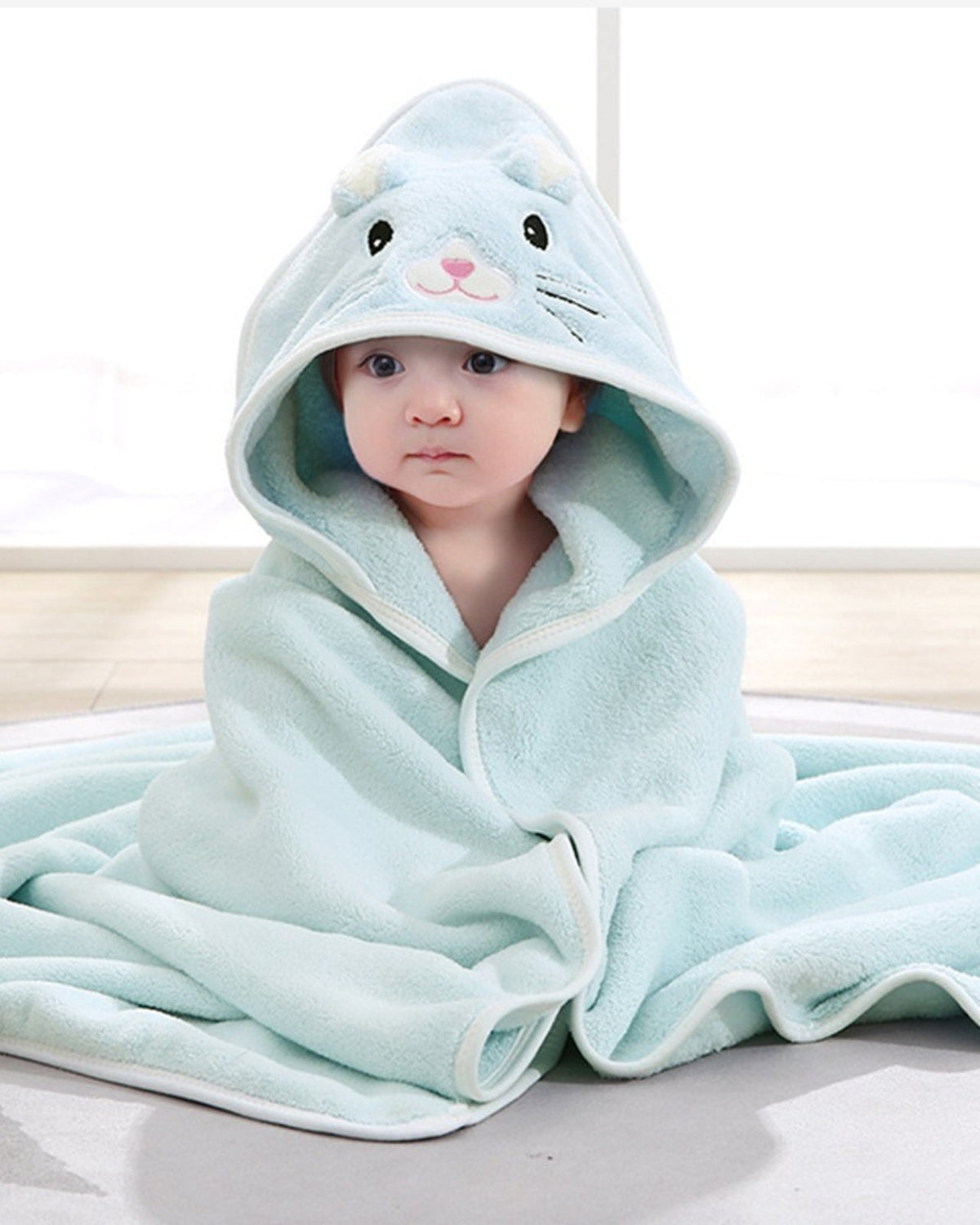 Baby Bath Cape for Infants | Soft Cotton with Adjustable Straps