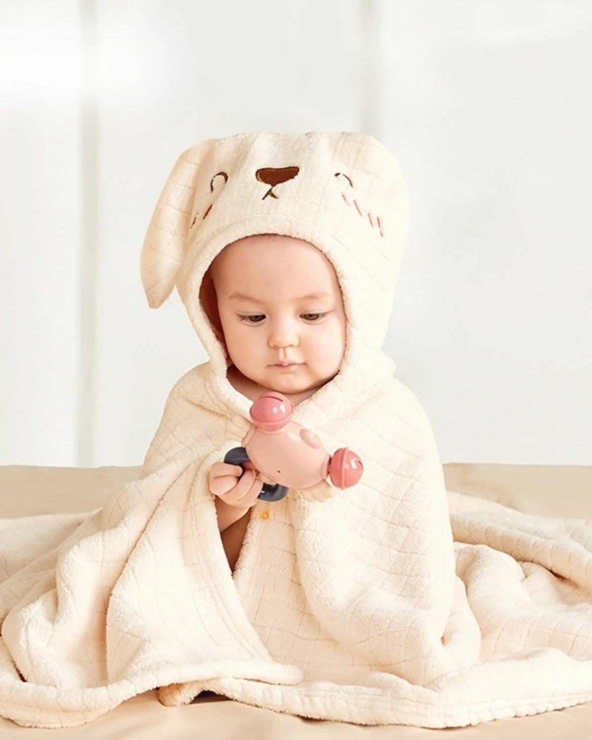 Baby Bath Cape | Soft Cotton for Cozy Comfort