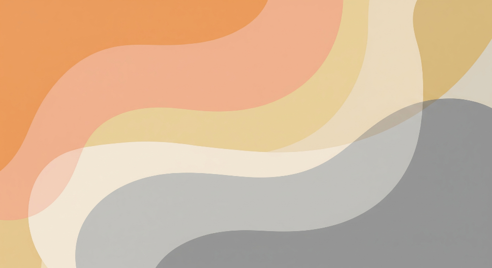 Orange and Grey Abstract Swirl Wall Mural