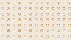 Detailed animal face mural wallpaper design pattern with soft tigers lions and stars by Kids-Mundo