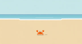Detailed beach crab mural wallpaper design pattern with coastal colors by Kids-Mundo