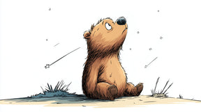 Detailed bear and shooting stars mural wallpaper design pattern by Kids-Mundo