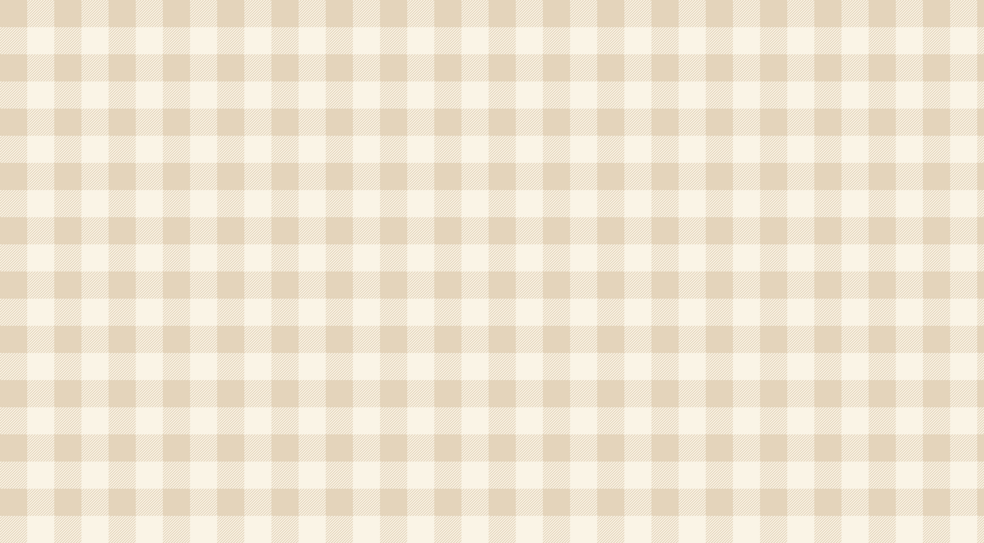 Flat artwork swatch of the Kids-Mundo beige and cream gingham check wall mural pattern
