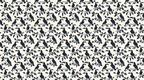 Detailed tropical bird mural wallpaper design pattern showing exotic birds on leafy branches by Kids-Mundo