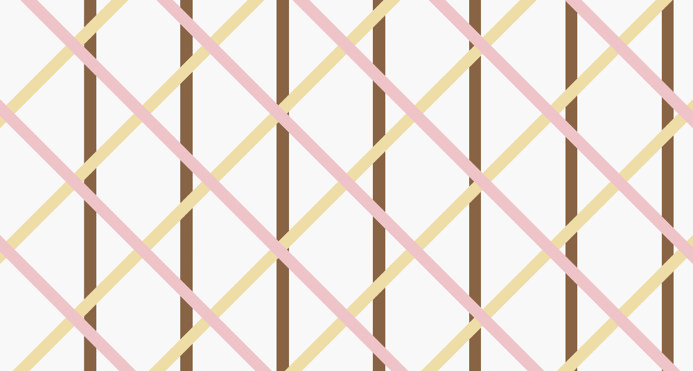 Blush Pink and Cream Diamond Trellis Wall Mural