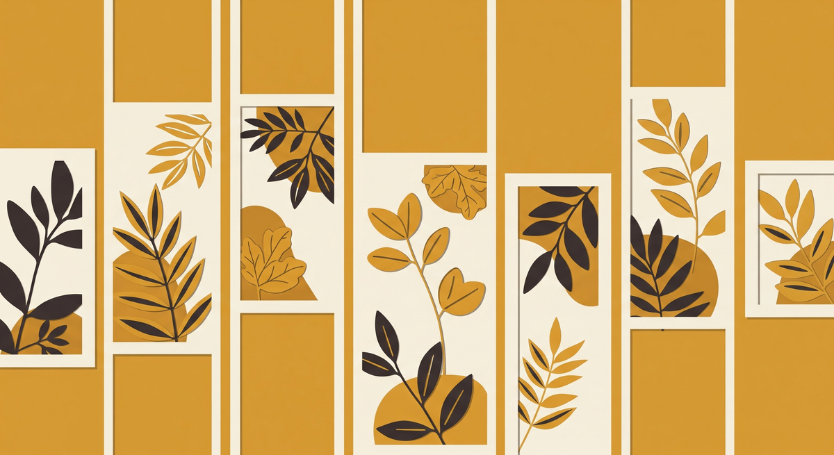 Botanical Panel Gallery Wall Mural