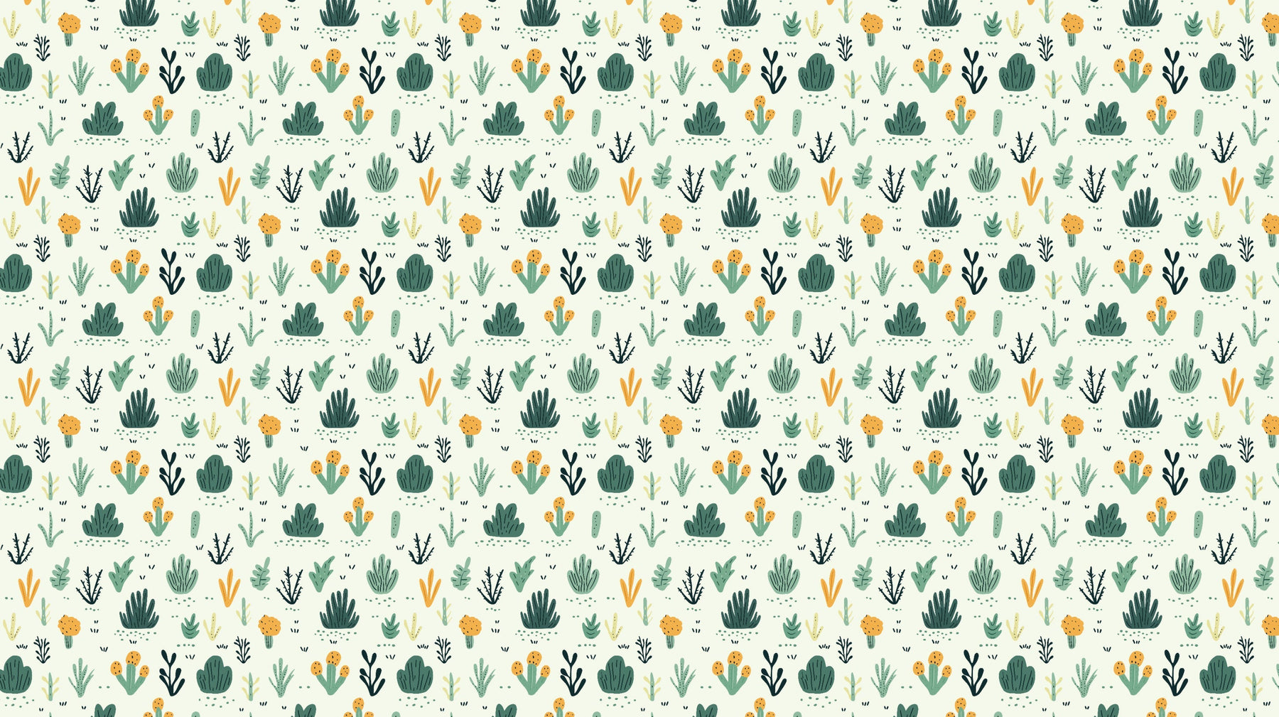 Detailed botanical plants mural wallpaper design pattern with colorful flowers and leaves by Kids-Mundo