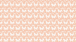 Detailed butterfly rainbow mural wallpaper design pattern with peach background by Kids-Mundo