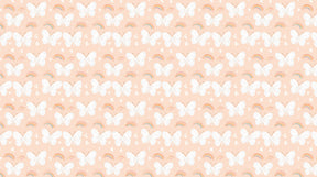 Detailed butterfly rainbow mural wallpaper design pattern on pink background by Kids-Mundo