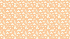 Detailed floating castles and clouds mural wallpaper design pattern by Kids-Mundo