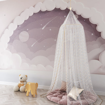 Kids-Mundo starry sky wall mural with clouds featured in a calm kids bedroom