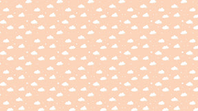 Detailed soft cloud mural wallpaper design pattern in peach pink tones by Kids-Mundo