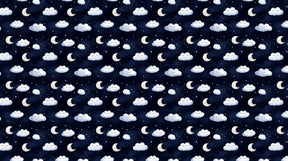 Detailed clouds and sleeping moons mural wallpaper design pattern by Kids-Mundo