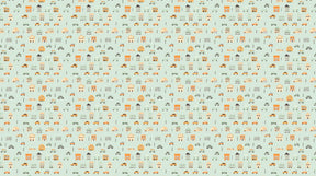 Detailed colorful city mural wallpaper design pattern with cars and buildings by Kids-Mundo
