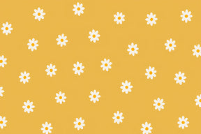 Detailed yellow daisy field mural wallpaper design pattern with white flowers by Kids-Mundo