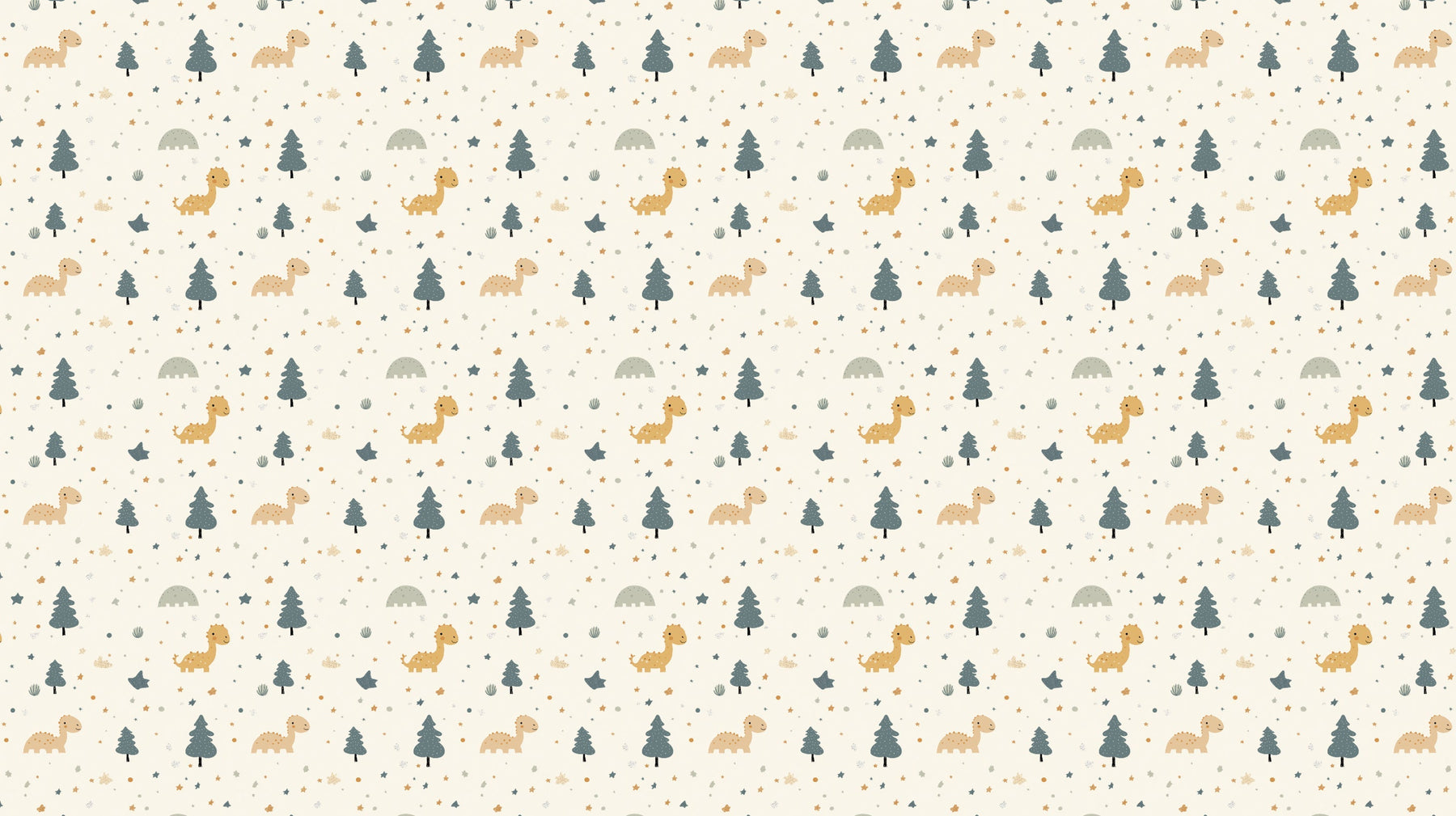 Detailed dinosaur mural wallpaper design pattern featuring cute prehistoric creatures by Kids-Mundo