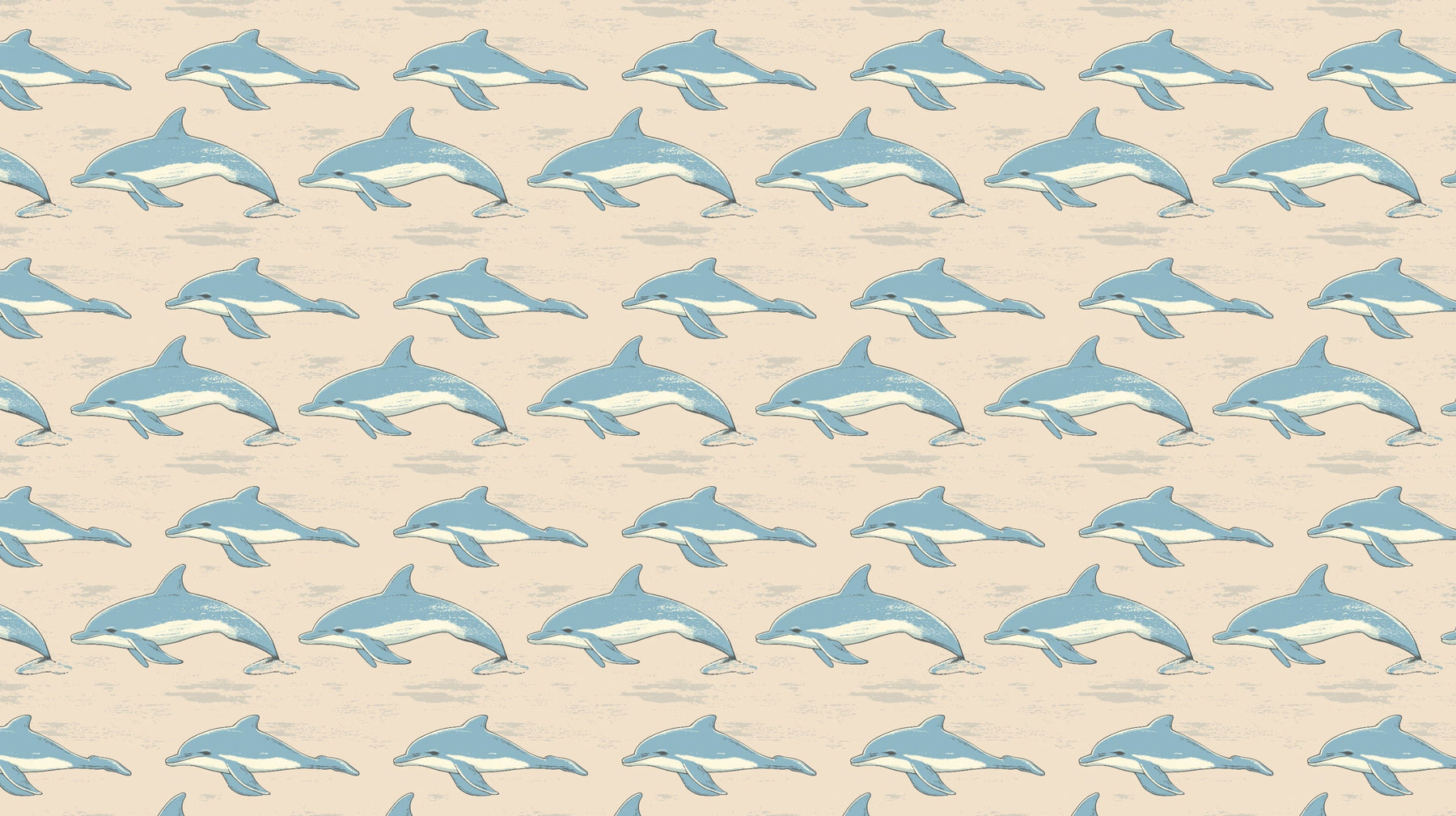 Detailed dolphin ocean mural wallpaper design pattern by Kids-Mundo