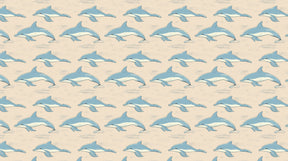 Detailed dolphin ocean mural wallpaper design pattern by Kids-Mundo
