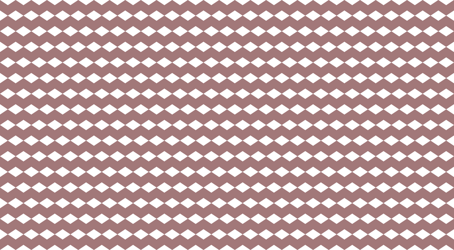 Kids-Mundo flat artwork of a repeating dusty terracotta and white diamond wallpaper pattern