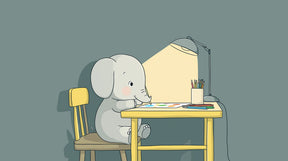 Detailed elephant artist mural wallpaper design pattern showing creative scene by Kids-Mundo