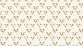 Detailed elephant mural wallpaper design pattern with golden stars by Kids-Mundo