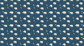Detailed elephant night sky mural wallpaper design pattern with moons and stars by Kids-Mundo