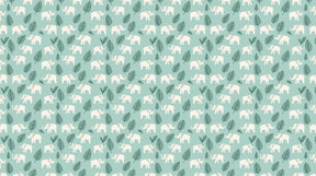 Detailed elephant safari mural wallpaper design pattern with soft pastels by Kids-Mundo